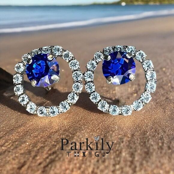 Handcrafted earrings with Swarovski crystal - Picture 1 of 4